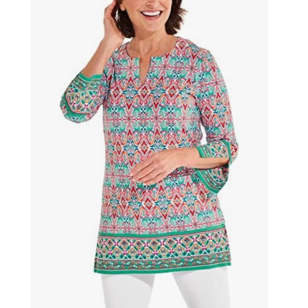 Coolibar St Lucia UPF 50+ Sun Protective Long Sleeve Tunic Top Size XXS